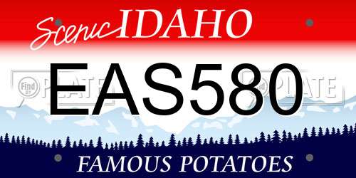 EAS580 Idaho License Plate