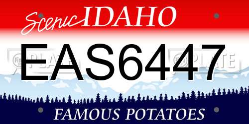 EAS6447 Idaho License Plate