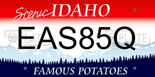 EAS85Q Idaho License Plate