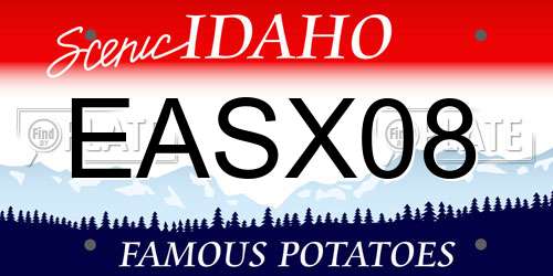 EASX08 Idaho License Plate