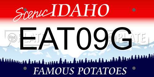 EAT09G Idaho License Plate