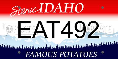 EAT492 Idaho License Plate
