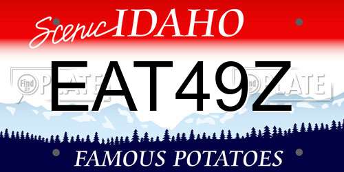 EAT49Z Idaho License Plate