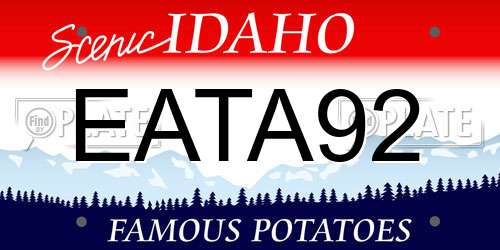 EATA92 Idaho License Plate