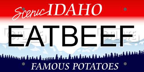 EATBEEF Idaho License Plate
