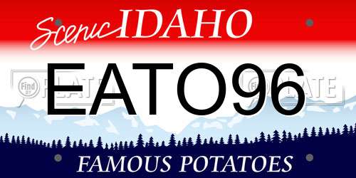 EATO96 Idaho License Plate