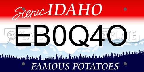 EB0Q4O Idaho License Plate