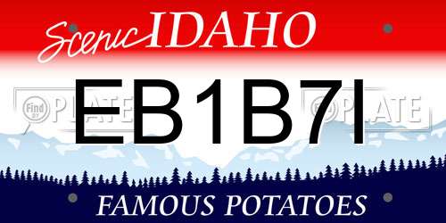 EB1B7I Idaho License Plate