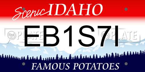 EB1S7I Idaho License Plate