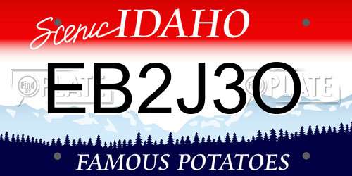 EB2J3O Idaho License Plate