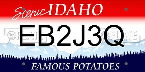 EB2J3Q Idaho License Plate