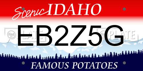 EB2Z5G Idaho License Plate
