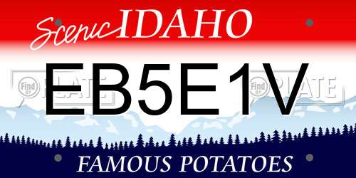 EB5E1V Idaho License Plate