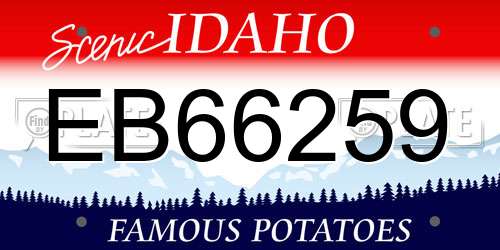 EB66259 Idaho License Plate