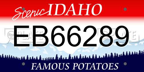 EB66289 Idaho License Plate