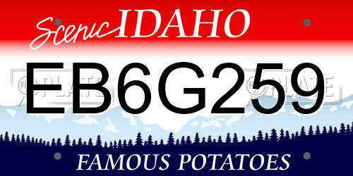 EB6G259 Idaho License Plate
