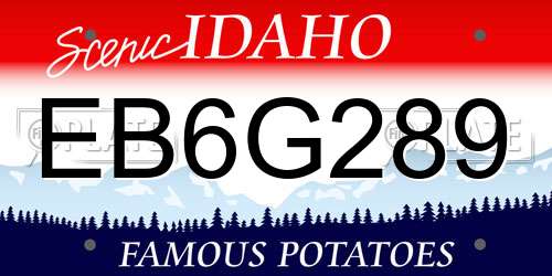 EB6G289 Idaho License Plate