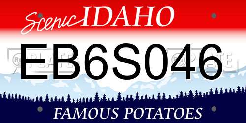 EB6S046 Idaho License Plate