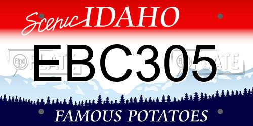 EBC305 Idaho License Plate