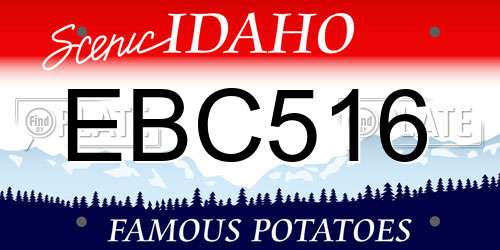 EBC516 Idaho License Plate