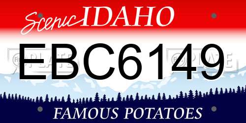 EBC6149 Idaho License Plate