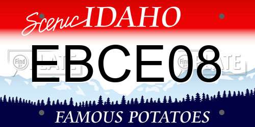 EBCE08 Idaho License Plate