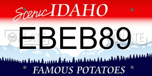 EBEB89 Idaho License Plate