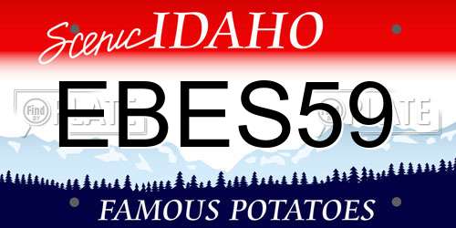 EBES59 Idaho License Plate