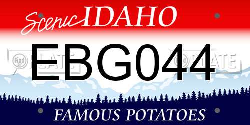 EBG044 Idaho License Plate