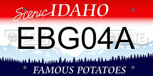 EBG04A Idaho License Plate