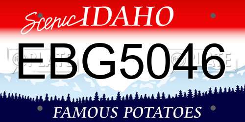 EBG5046 Idaho License Plate