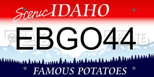 EBGO44 Idaho License Plate