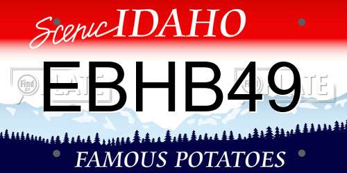 EBHB49 Idaho License Plate