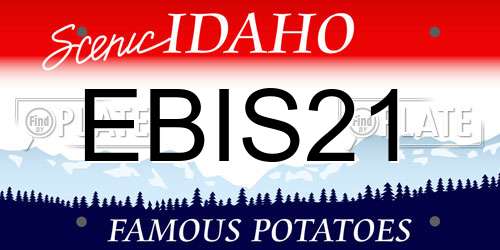 EBIS21 Idaho License Plate