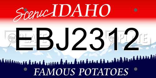 EBJ2312 Idaho License Plate