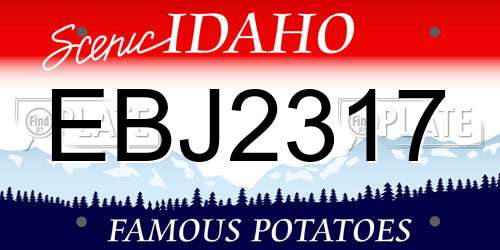 EBJ2317 Idaho License Plate