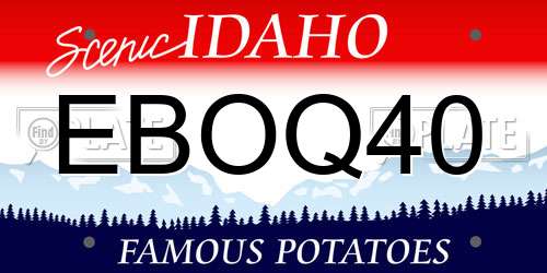 EBOQ40 Idaho License Plate
