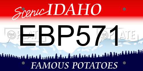 EBP571 Idaho License Plate