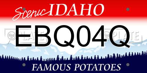 EBQ04Q Idaho License Plate