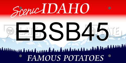 EBSB45 Idaho License Plate