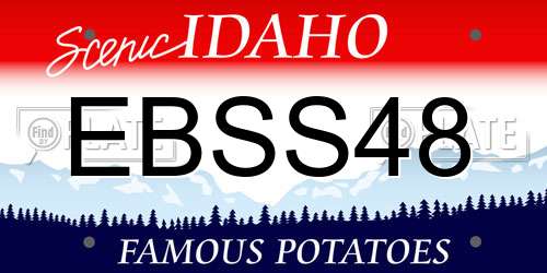 EBSS48 Idaho License Plate