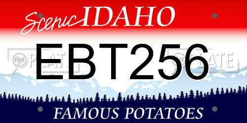 EBT256 Idaho License Plate