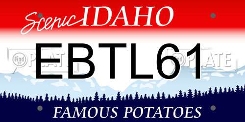 EBTL61 Idaho License Plate