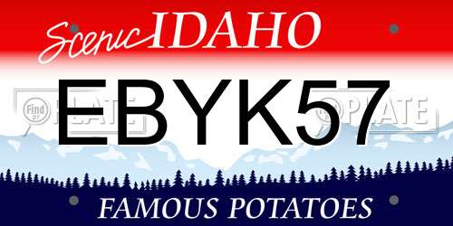 EBYK57 Idaho License Plate
