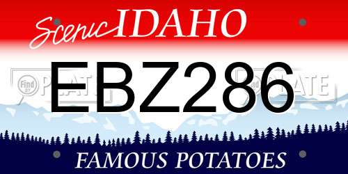 EBZ286 Idaho License Plate