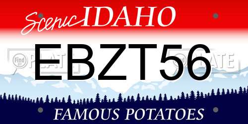 EBZT56 Idaho License Plate