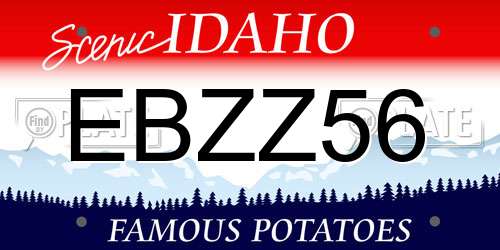 EBZZ56 Idaho License Plate