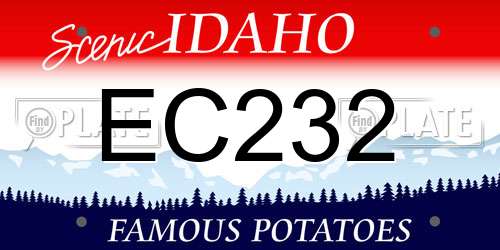 EC232 Idaho License Plate