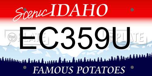 EC359U Idaho License Plate