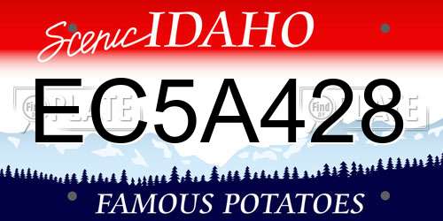 EC5A428 Idaho License Plate